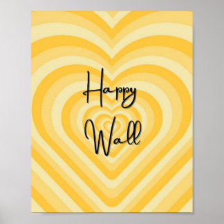 FELIZ WALL amarelo art poster