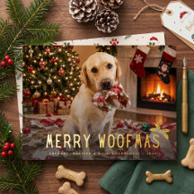 Feliz Woofmas Cachorro Foto Divertida Natal
