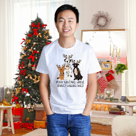 Feliz Woofmas, Cães de Natal Humor T-Shirt