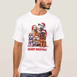 Feliz Woofmas Cão Camisa de Natal