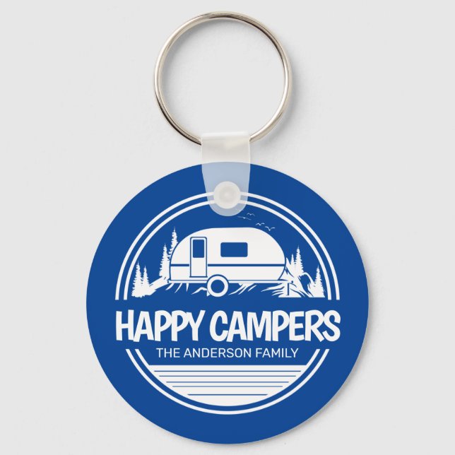 Felizes Campers Vintage Chaveiro (Frente)