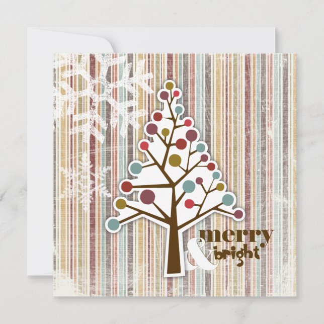 Felizes e convites de férias brilhantes (Frente)