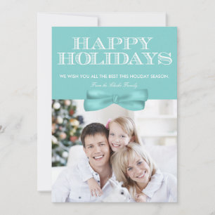 Felizes Feriados Cartão com fotos Arco Azul