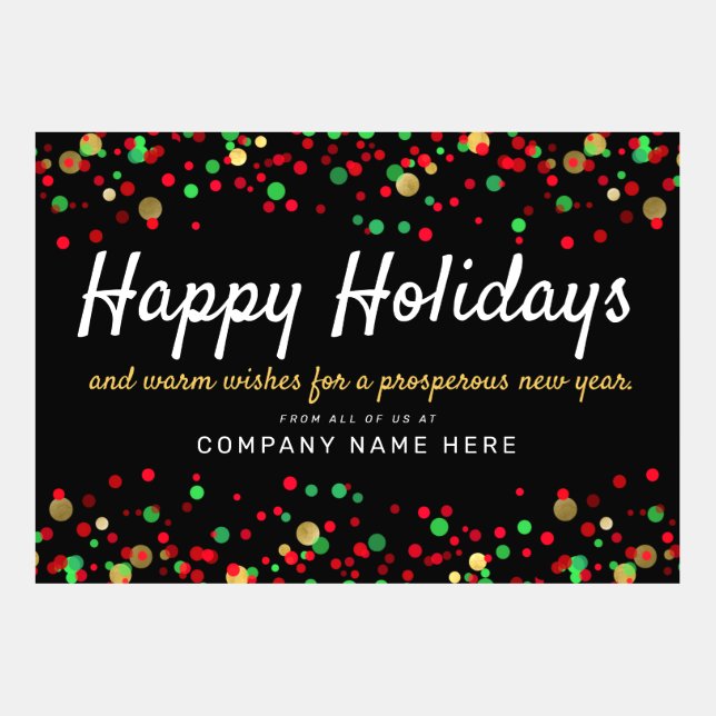 Felizes Feriados com Bright Confetti (Frente)