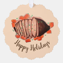 Felizes Feriados Criados de Carne Brisket Judaica 