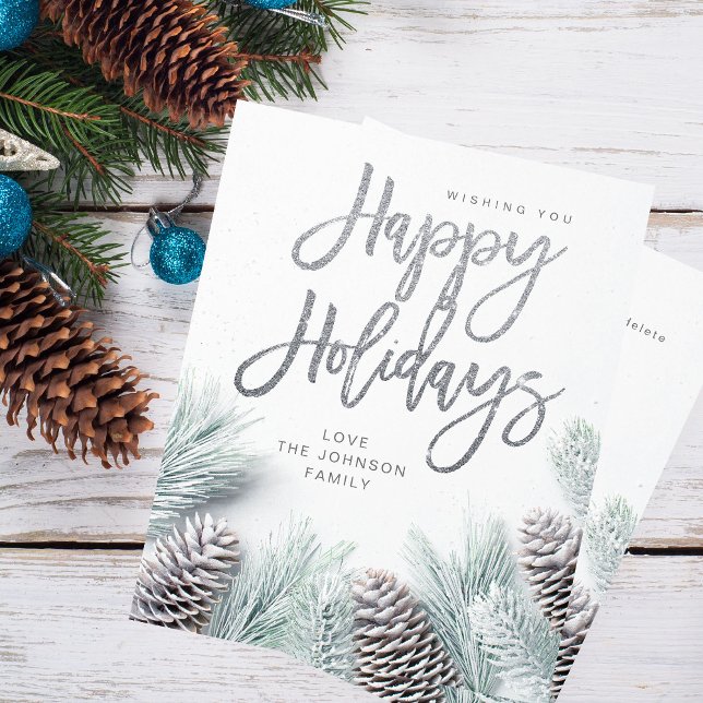 Felizes Feriados de Pinho de Neve e Folha de Orçam (Criador carregado)