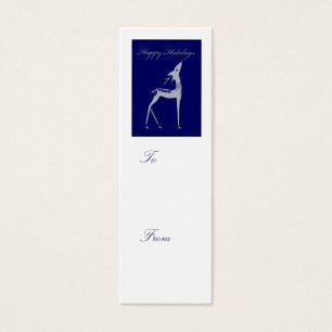 Felizes Feriados - etiqueta de presente de renas