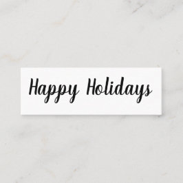 Felizes Feriados/ Feliz ano novo Mini Cartão de vi