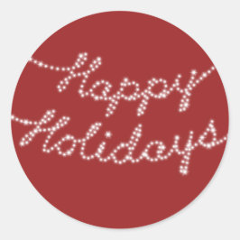 Felizes feriados no adesivo das luzes brilhantes