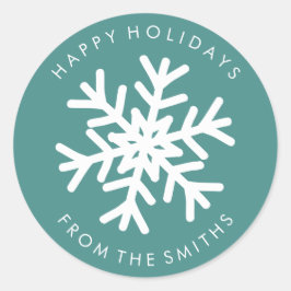 Felizes Feriados - Teto de Natal + Etiqueta Branca