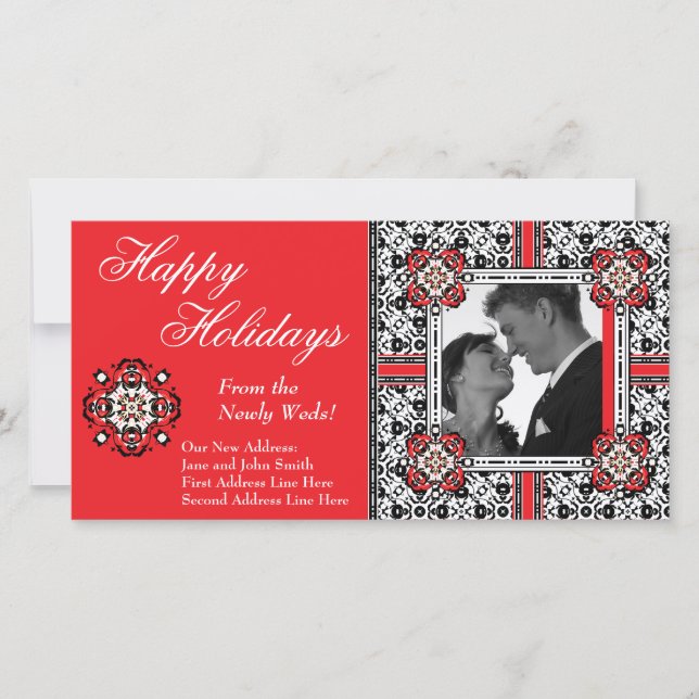Felizes Férias do Cartão de Natal do Newly Weds (Frente)