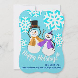 FELIZES HOLIDAYS | Amigos de inverno | Cartão de f