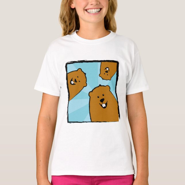Felizes martelos com T-Shirt sorridente (Frente)