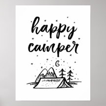 Felizes Meninos Camper impressão preto e branco de