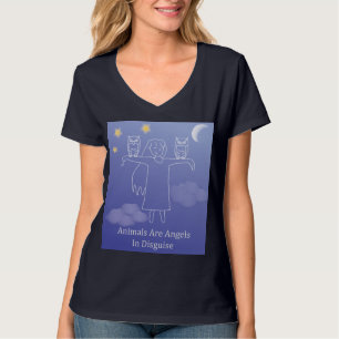 Felpudo Express® Angel Owl Nano V-Neck T-Shirt 2.0