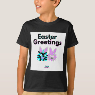 Felpudos Coelhinhos Meninos Camisa Básica Negra