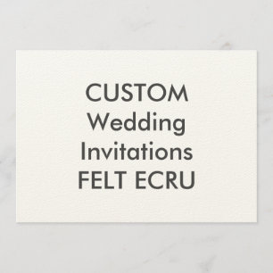 FELT ECRU 110 lb 7" x 5" Convites de casamento