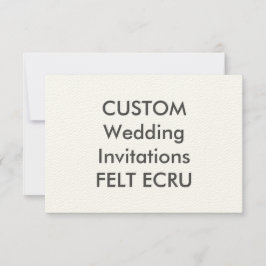 FELT ECRU 110lb Convites para Casamento de 5" x 3,