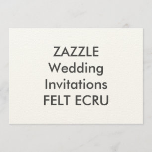 FELT ECRU 7" x Convites de Casamento de 5"