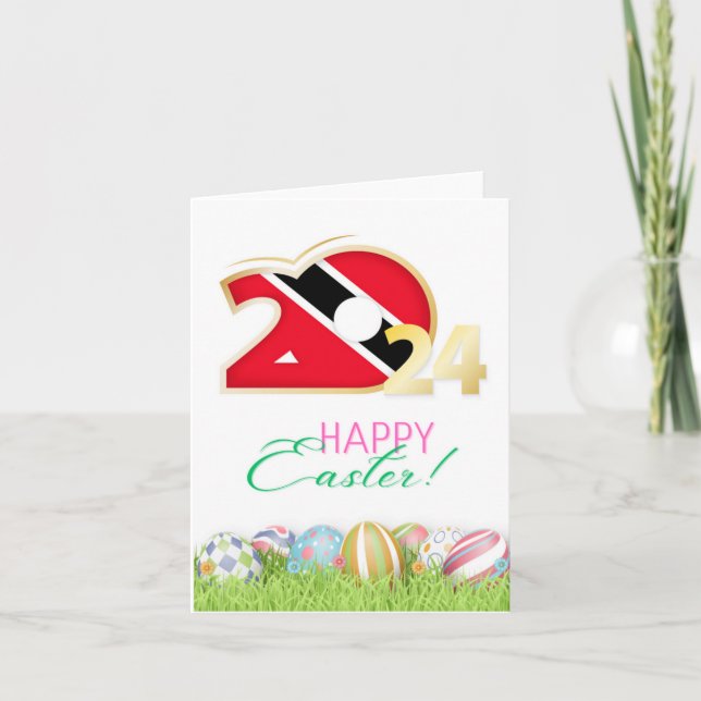 Felz pascoa 2024 - Cartão de saudação "Trinidad e  (Frente)