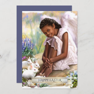 Felz pascoa. Anjo Pequeno com Cartões Planos de Bu