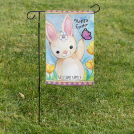 Felz pascoa Bunny com nome de família personalizad