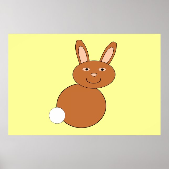 Felz pascoa Bunny Poster (Frente)