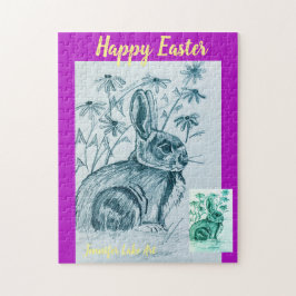 Felz pascoa Bunny Quebra-cabeça