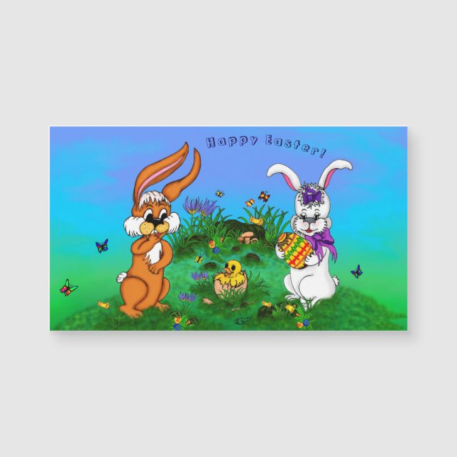 Felz pascoa! Coelho com coelho e Pintinho (Frente)