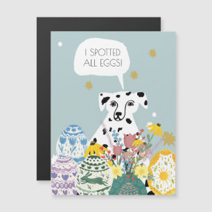 Felz pascoa de Ovos de Abstrato de Cão Dalmaciano