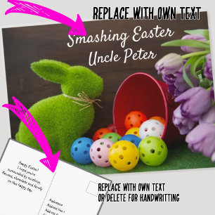 felz pascoa para o Pickleballer, cartão postal ad