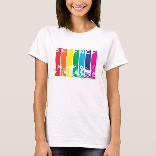 Fêmea avançada do t-shirt da classe da ciência do (Frente)