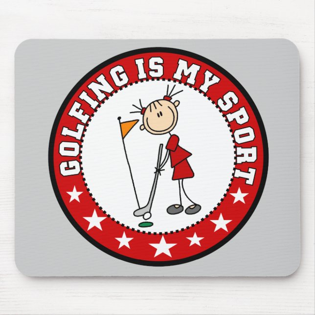 Fêmea que Golfing meu esporte Mousepad (Frente)