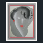 "Femina" Art Deco Impressão ca. 1920- 16x20<br><div class="desc">Arte Capturante,  Impressão,  intitulada "Femina",  Design</div>