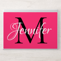 Feminino Chic Rosa Preto e Branco Monograma