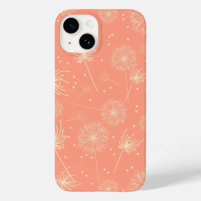 Feminino Floral de Dente-de-Leão Rosa (Verso)