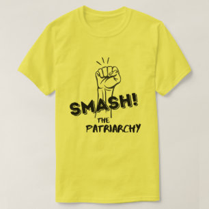 feminista - Esmaga o Patriarcado (preto) - t-shirt