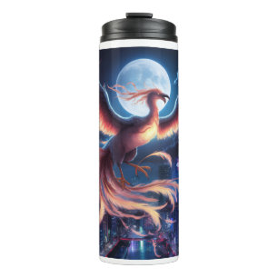Fênix flamejante Garrafa Térmica