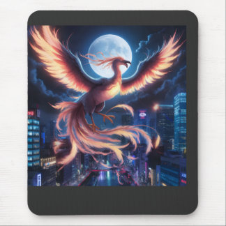Fênix flamejante Mousepad