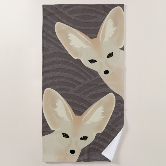 Fennec Foxes a toalha de praia (Frente)