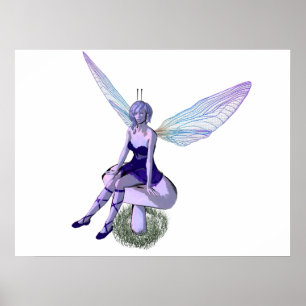 Fera alada com poster de cogumelo