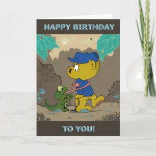 Ferald e o cartão de aniversário do bebê Lizard
