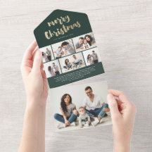 Feriado de Foto de Natal Feliz e Dourado Script