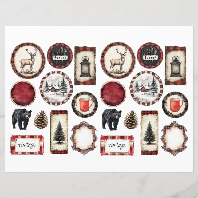 Feriado de Natal em Watercolor Ephemera (Frente)