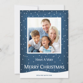 Feriado de Natal - Greve Azul de Cartão com fotos