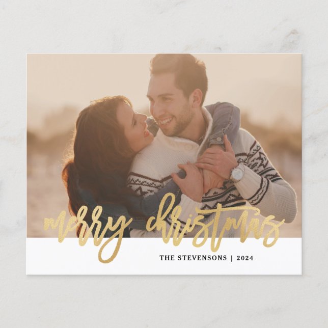 Feriado de Natal Simples e Dourado do Orçamento (Frente)