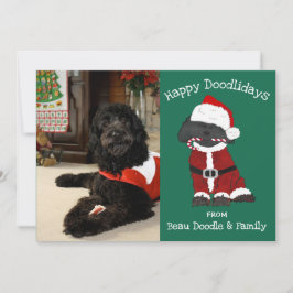 Feriado de Papais noeis Labradoodle de Natal Perso