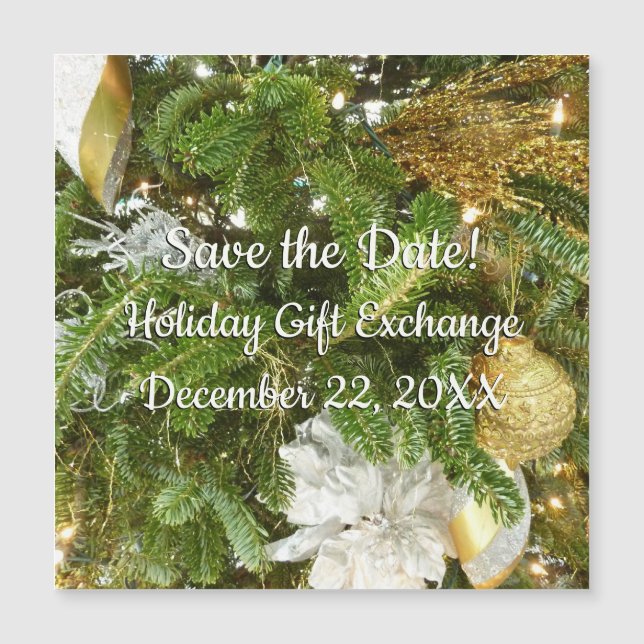 Feriado de Prata e Árvore de Natal Dourada (Frente)