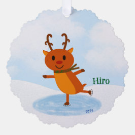 Feriado de Reindeer de Prato de Gelo | Presente de