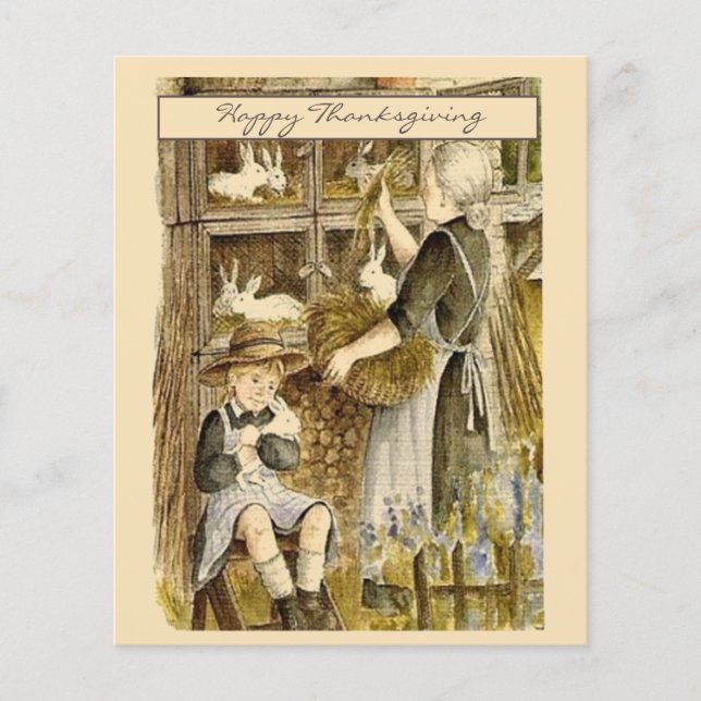 Feriado de Saudação da Garota de Ação de Graças do (Frente)